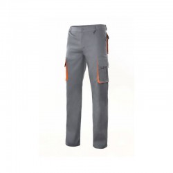PANTALÓN STRETCH BIC. GRIS/NARANJA VARIAS TALLAS 103024S