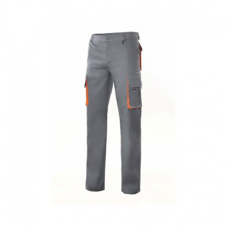 PANTALÓN STRETCH BIC. GRIS/NARANJA VARIAS TALLAS 103024S