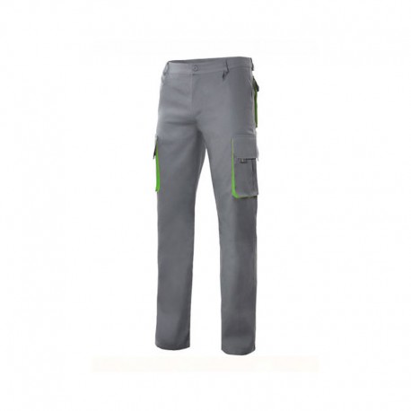 PANTALÓN STRETCH BIC. GRIS/VERDE LIMA VARIAS TALLAS 103024S