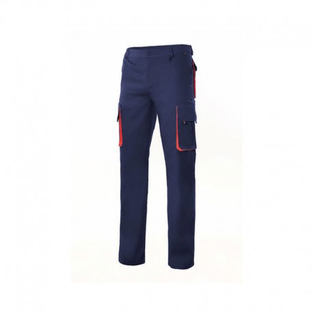 PANTALÓN STRETCH BIC. AZUL NAVY/ROJO VARIAS TALLAS 103024S