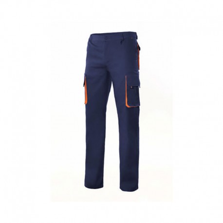 PANTALÓN STRETCH BIC. AZUL NAVY/NARANJA VARIAS TALLAS 103024S