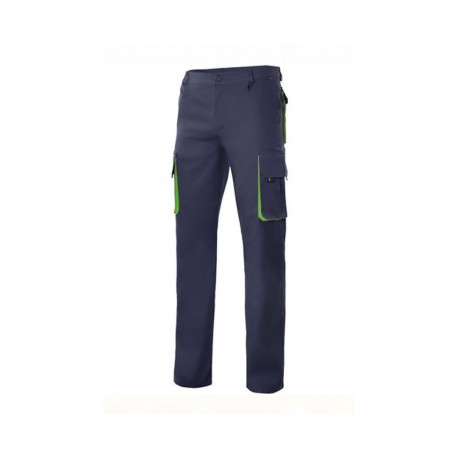 PANTALÓN STRETCH BIC. AZUL NAVY/VERDE LIMA VARIAS TALLAS 103024S