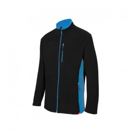 CHAQUETA POLAR BIC. NEGRO/CELESTE VARIAS TALLAS 201504