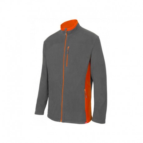 CHAQUETA POLAR BIC. GRIS/NARANJA VARIAS TALLAS 201504