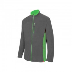 CHAQUETA POLAR BIC. GRIS/VERDE LIMA VARIAS TALLAS 201504