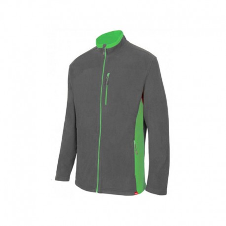 CHAQUETA POLAR BIC. GRIS/VERDE LIMA VARIAS TALLAS 201504