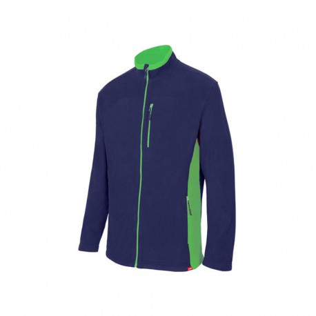 CHAQUETA POLAR BIC. AZUL NAVY/VERDE LIMA VARIAS TALLAS 201504