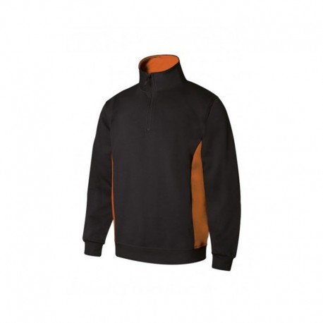 SUDADERA BIC. CON CREMALLERA NEGRO/NARANJA VARIAS TALLAS 105704