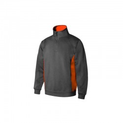 SUDADERA BIC. CON CREMALLERA GRIS/NARANJA VARIAS TALLAS 105704