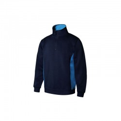 SUDADERA BIC. CON CREMALLERA AZUL NAVY/CELESTE VARIAS TALLAS 105704