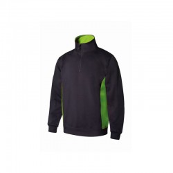 SUDADERA BIC. CON CREMALLERA AZUL NAVY/VERDE LIMA VARIAS TALLAS 105704