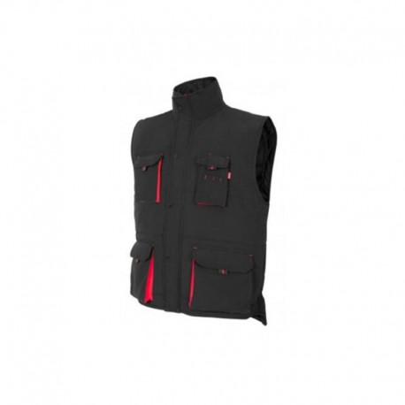 CHALECO ACOLCHADO BIC. NEGRO/ROJO VARIAS TALLAS 205902