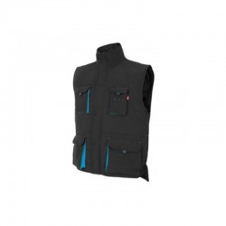 CHALECO ACOLCHADO BIC. NEGRO/CELESTE VARIAS TALLAS 205902