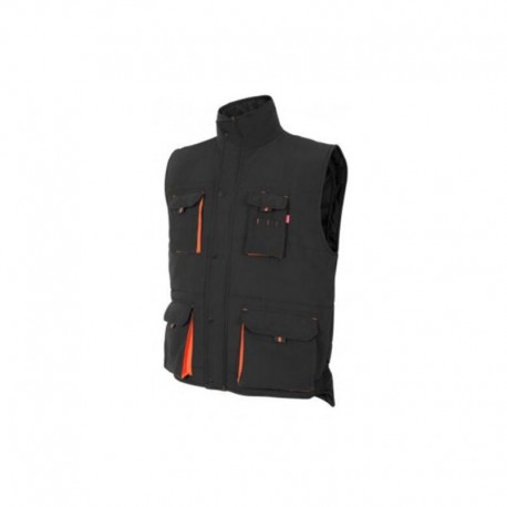 CHALECO ACOLCHADO BIC. NEGRO/NARANJA VARIAS TALLAS 205902