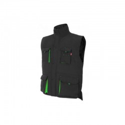 CHALECO ACOLCHADO BIC. NEGRO/VERDE LIMA VARIAS TALLAS 205902