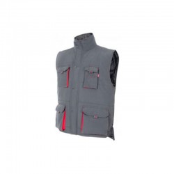 CHALECO ACOLCHADO BIC. GRIS/ROJO VARIAS TALLAS 205902