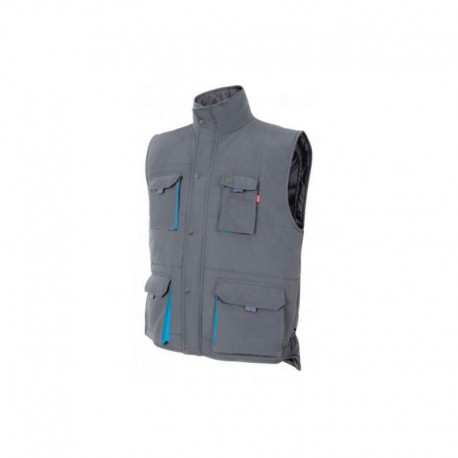 CHALECO ACOLCHADO BIC. GRIS/CELESTE VARIAS TALLAS 205902