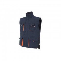 CHALECO ACOLCHADO BIC. AZUL NAVY/NARANJA VARIAS TALLAS 205902