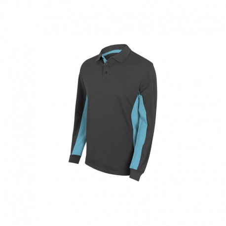 POLO BIC. ML GRIS/CELESTE VARIAS TALLAS 105514