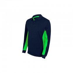 POLO BIC. ML AZUL NAVY/VERDE LIMA VARIAS TALLAS 105514