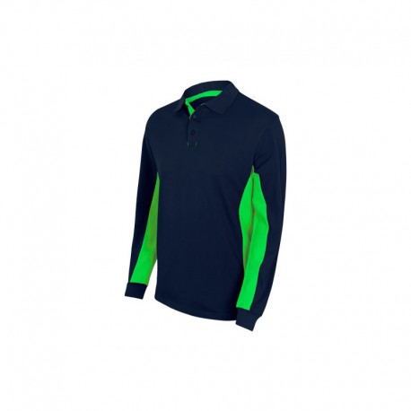 POLO BIC. ML AZUL NAVY/VERDE LIMA VARIAS TALLAS 105514