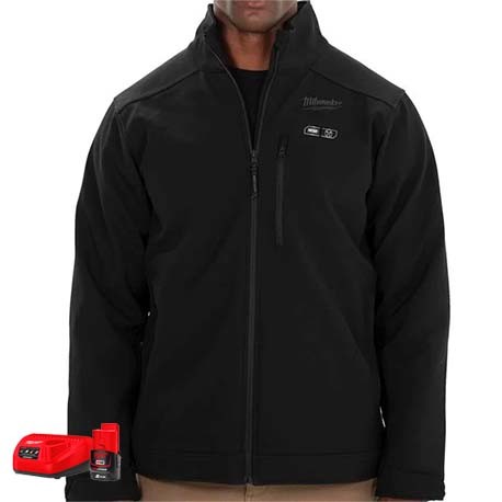CHAQUETA CALEFACTADA + KIT BATERÍA Y CARGADOR NEGRA M12 HJ BL5-0 MILWAUKEE