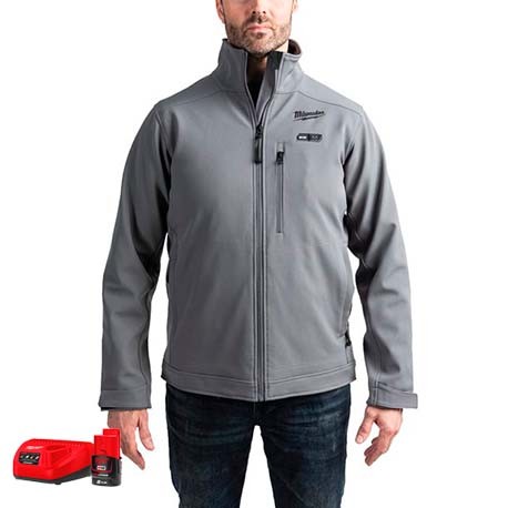 CHAQUETA CALEFACTADA + KIT BATERÍA Y CARGADOR GRIS M12 HJ GREY5-0 MILWAUKEE