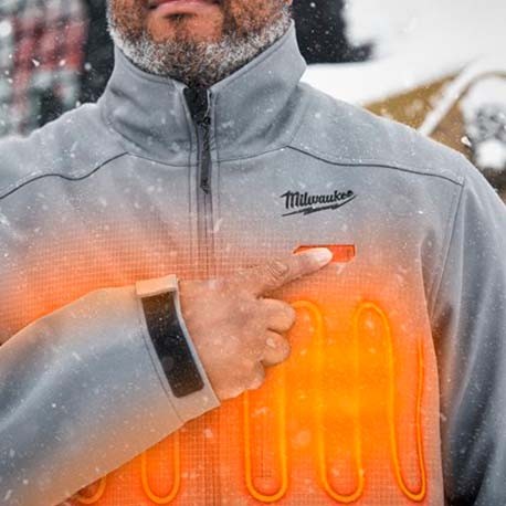 IMAGEN CHAQUETA CALEFACTADA GRIS M12 HJ GREY5-0 MILWAUKEE VARIAS TALLAS