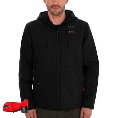 CHAQUETA CALEFACTADA + KIT BATERÍA Y CARGADOR HÍBRIDA GÜATEADA M12 HPJBL2-0 MILWAUKEE