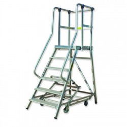 ESCALERA DE ALUMINIO ALX 60° CON VARIOS PELDAÑOS CON BARRANDILLA GAYNER 74-312