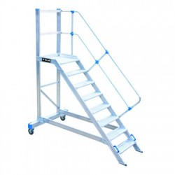 ESCALERA DE ALUMINIO MÓVIL AL-45 A 45° CON DIFERENTES PELDAÑOS GAYNER