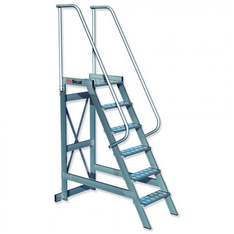 ESCALERA PUENTE DE ALUMINIO CON 1 ACCESO PT1-60 CON VARIOS PELDAÑOS GAYNER