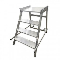 ESCALERA DE ALUMINIO CON PLATAFORMA GRX-60 VARIOS PELDAÑOS GAYNER
