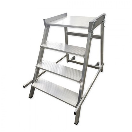 ESCALERA DE ALUMINIO CON PLATAFORMA GRX-60 VARIOS PELDAÑOS GAYNER