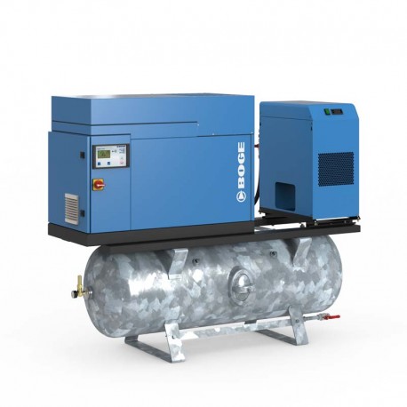 COMPRESOR DE TORNILLO 7,5BAR/10BAR/13BAR 10CV con depósito DE 270 LITROS Y SECADOR C9PM-DR  BOGE