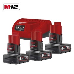 KIT 3 BATERÍAS/1 CARGADOR M12NRG-603