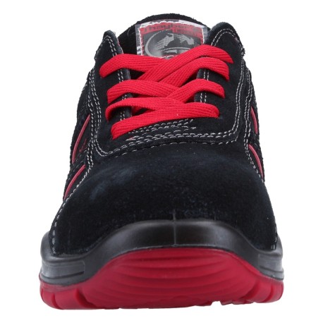 Zapato de Seguridad Goal 2.0 Negro con Detalles Rojos