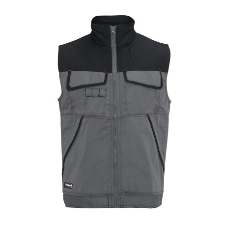 Chaleco Arizona Gris con Detalles Negros