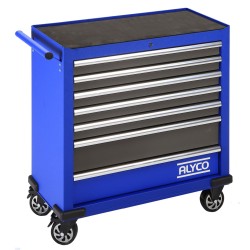 Carro metálico ancho de 7 cajones ALYCO - Almacenamiento amplio para 