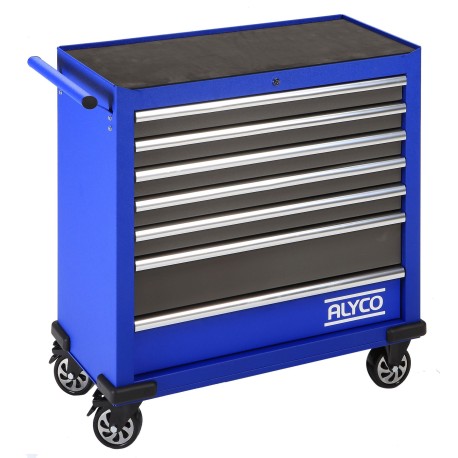 Carro metálico ancho de 7 cajones ALYCO - Almacenamiento amplio para 