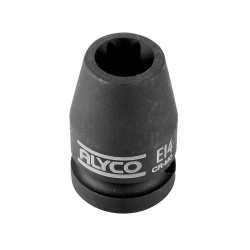 Llave de vaso de impacto tipo torx hembra E y cuadradillo 1/2” Alyco