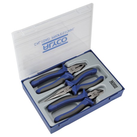 Juego de 3 Alicates ALYCO en Caja de Plástico | Conjunto de Herramien