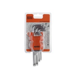 Juego De Llaves Acodadas Torx Inviolable. Soporte De Plástico ALYCO ORANGE