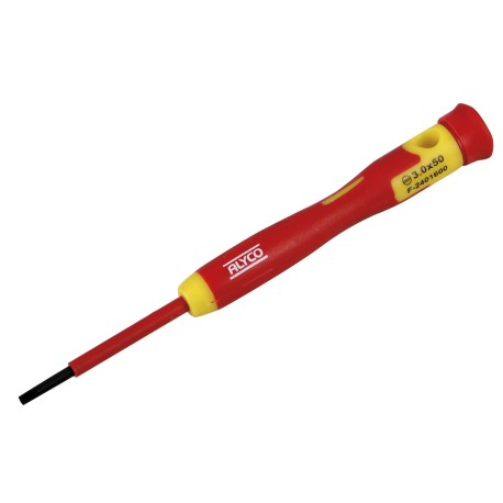 Destornillador Aislado De boca recta Con Mango Bimaterial ALYCO