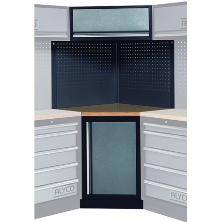 Módulo Esquinero con Base de Madera para Conjunto de Armarios de Tall