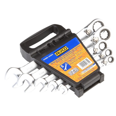 Juego De Llaves Combinadas Con Carraca. Soporte Plástico ALYCO