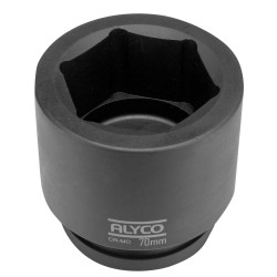 Llave de vaso de impacto con boca hexagonal y cuadradillo 1  1/2"""" Alyco