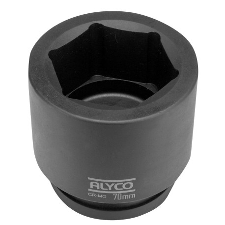 Llave de vaso de impacto con boca hexagonal y cuadradillo 1  1/2"""" Alyco