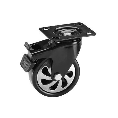 "Rueda móvil reforzada supergruesa 5""""x2"""" (13x5cm) con eje y ple