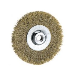 Cepillo Circular Metálico Latónado o De Acero inox. Para Amoladoras ALYCO